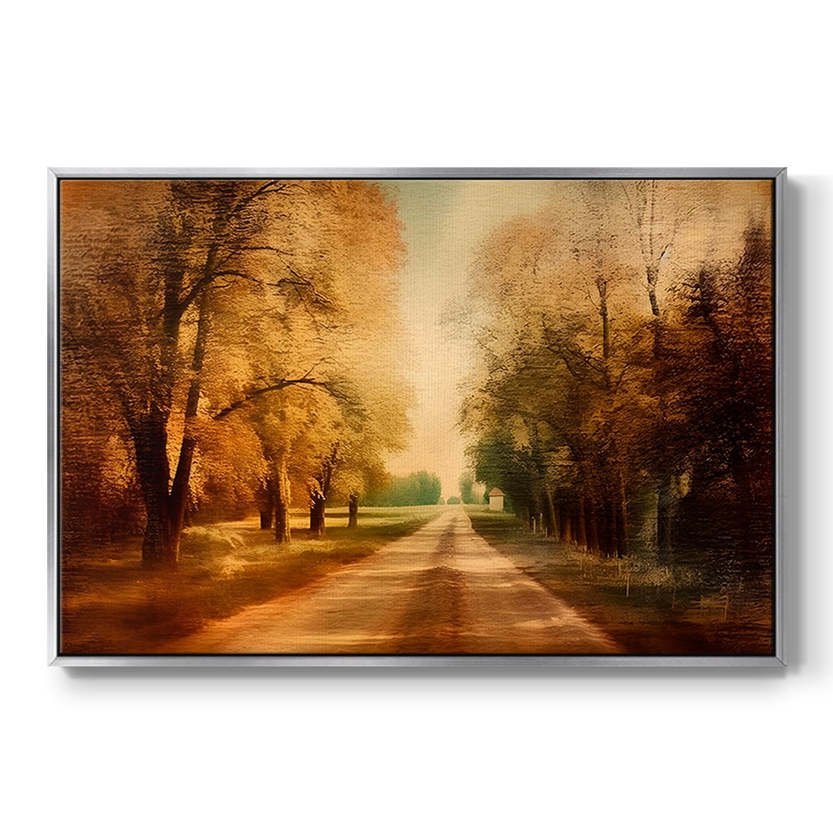 Vintage Landscape-CCXXXII By Wexford Home Framed in Silver Wood Gallery Wrapped Canvas 25 in. x 37 in.