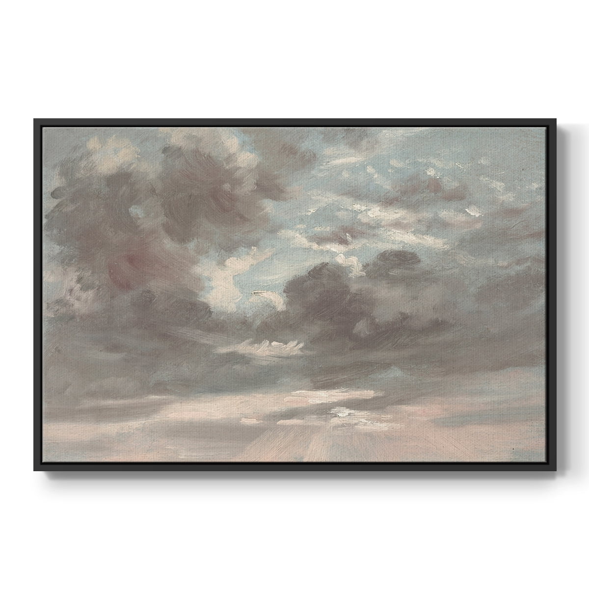 Vintage Landscape-CCXXXV By Wexford Home Framed in Black Wood Gallery Wrapped Canvas 27 in. x 41 in.
