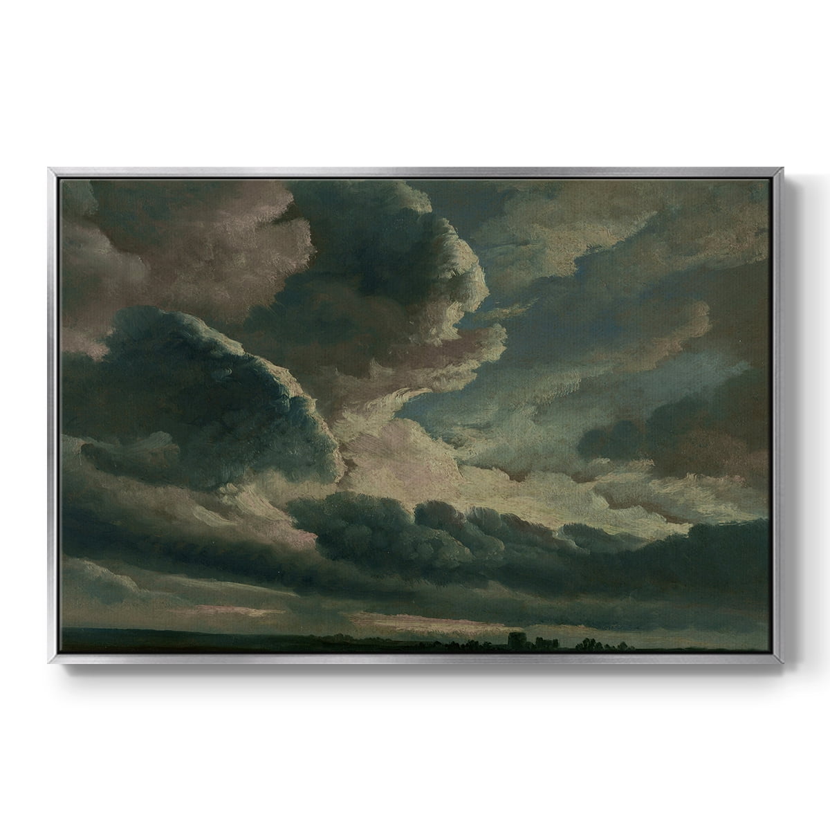 Vintage Landscape-CCXXXVII By Wexford Home Framed in Silver Wood Gallery Wrapped Canvas 25 in. x 37 in.