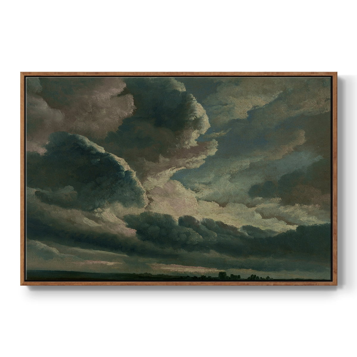 Vintage Landscape-CCXXXVII By Wexford Home Framed in Walnut Wood Gallery Wrapped Canvas 27 in. x 41 in.
