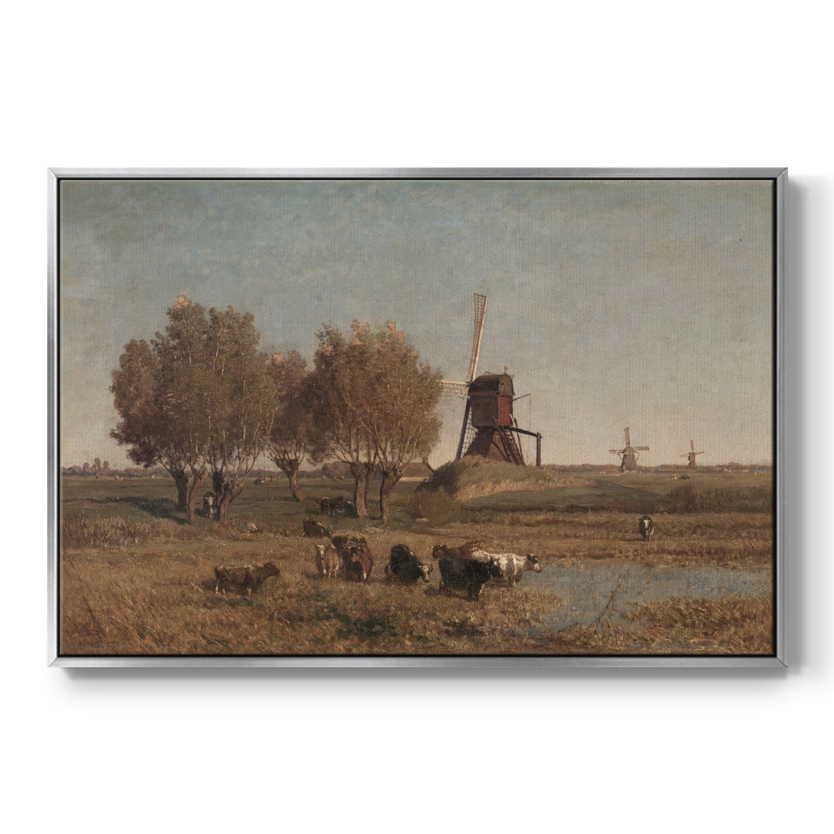 Vintage Landscape-CDII By Wexford Home Framed in Silver Wood Gallery Wrapped Canvas 17 in. x 25 in.