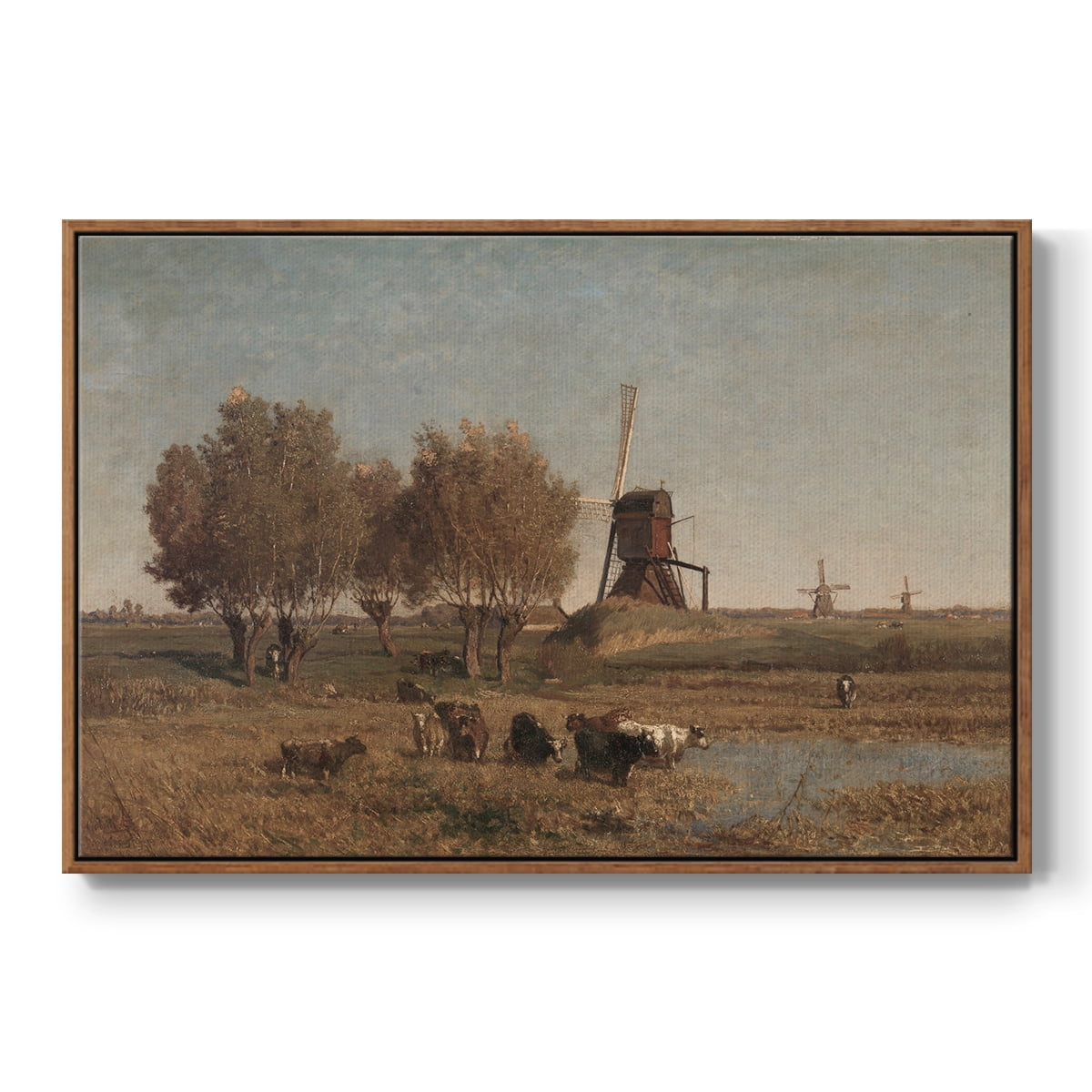 Vintage Landscape-CDII By Wexford Home Framed in Walnut Wood Gallery Wrapped Canvas 17 in. x 25 in.