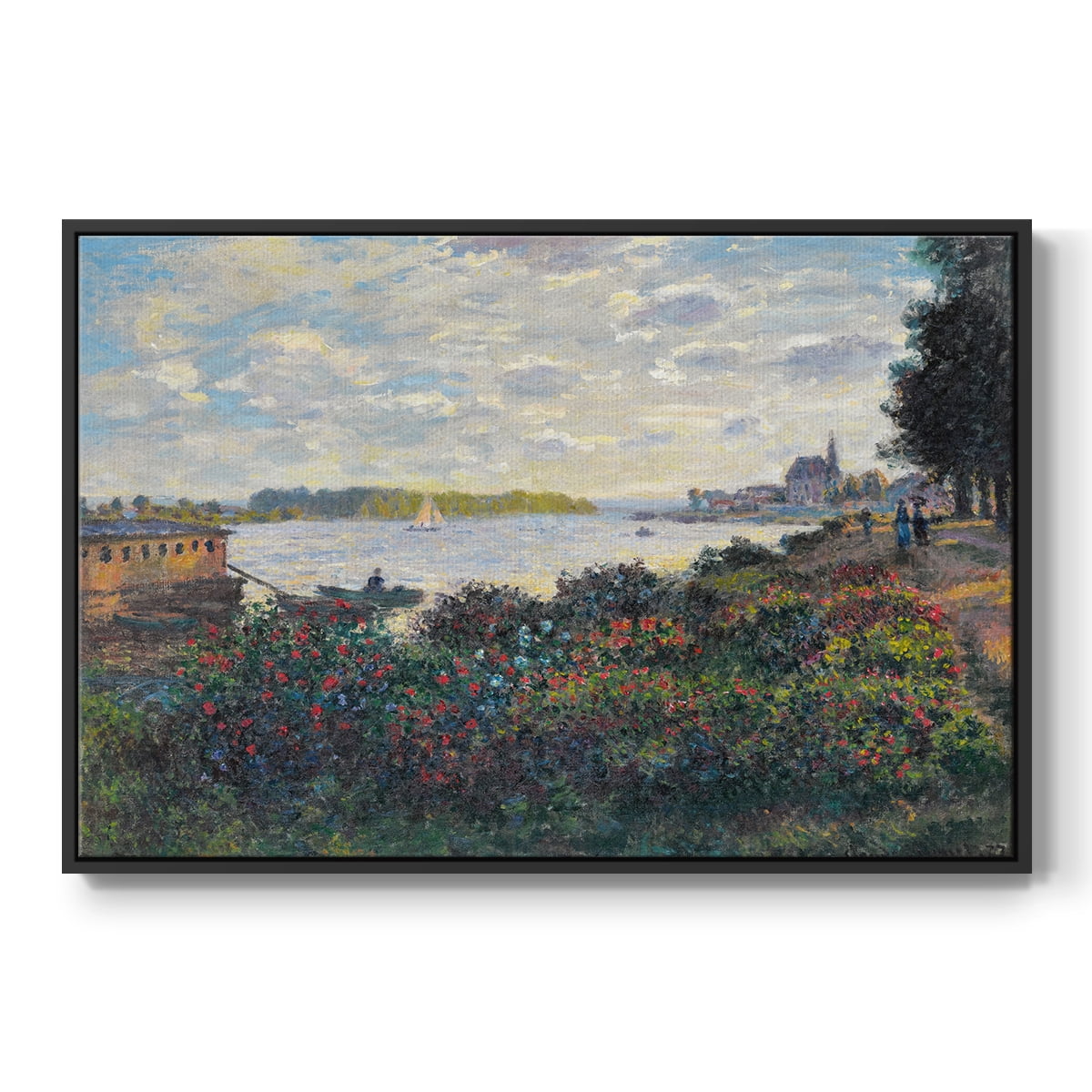 Vintage Landscape-CII By Wexford Home Framed in Black Wood Gallery Wrapped Canvas 17 in. x 25 in.