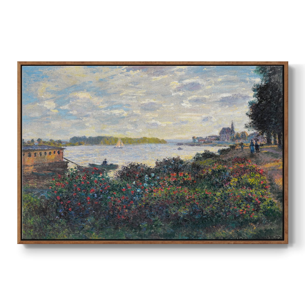 Vintage Landscape-CII By Wexford Home Framed in Walnut Wood Gallery Wrapped Canvas 27 in. x 41 in.