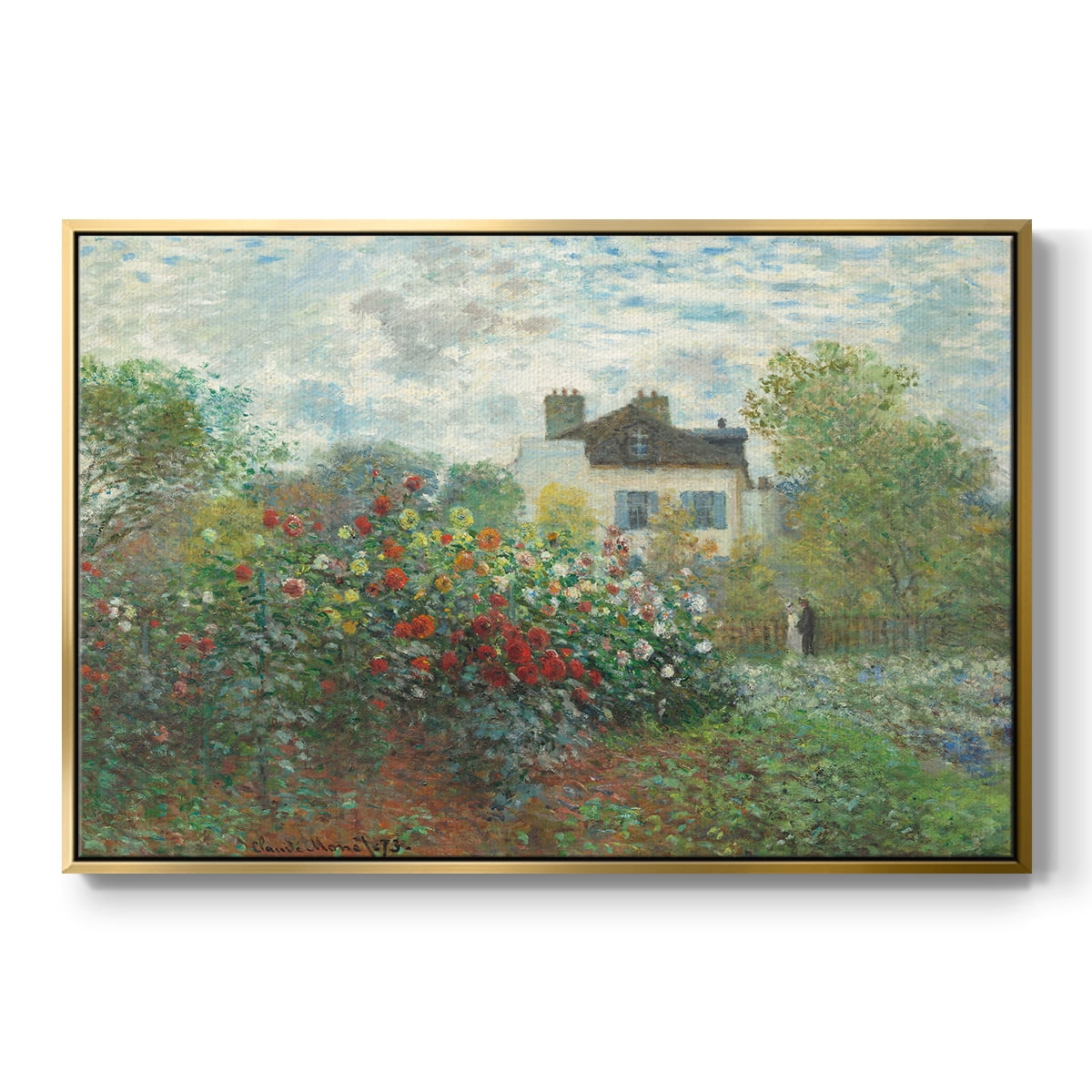 Vintage Landscape-CIII By Wexford Home Framed in Gold Wood Gallery Wrapped Canvas 25 in. x 37 in.