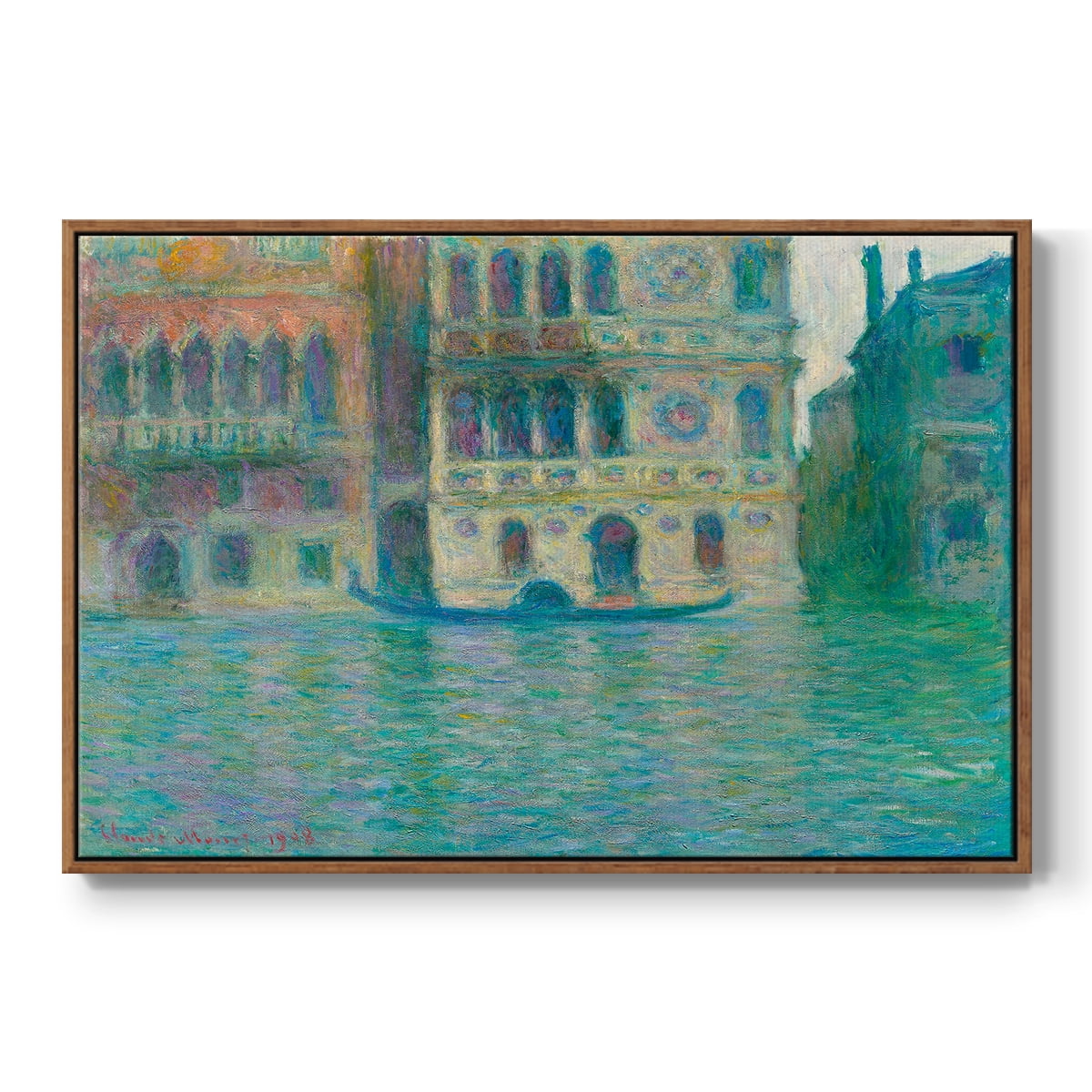 Vintage Landscape-CL By Wexford Home Framed in Walnut Wood Gallery Wrapped Canvas 27 in. x 41 in.
