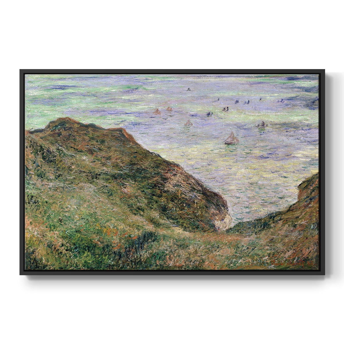Vintage Landscape-CLI By Wexford Home Framed in Black Wood Gallery Wrapped Canvas 25 in. x 37 in.