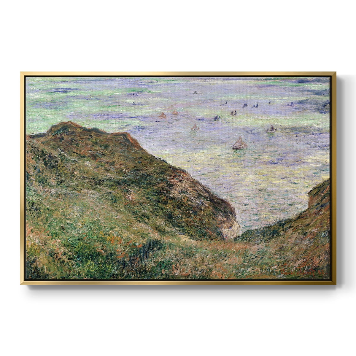 Vintage Landscape-CLI By Wexford Home Framed in Gold Wood Gallery Wrapped Canvas 17 in. x 25 in.