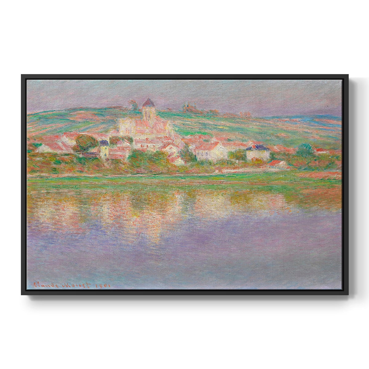 Vintage Landscape-CLII By Wexford Home Framed in Black Wood Gallery Wrapped Canvas 27 in. x 41 in.