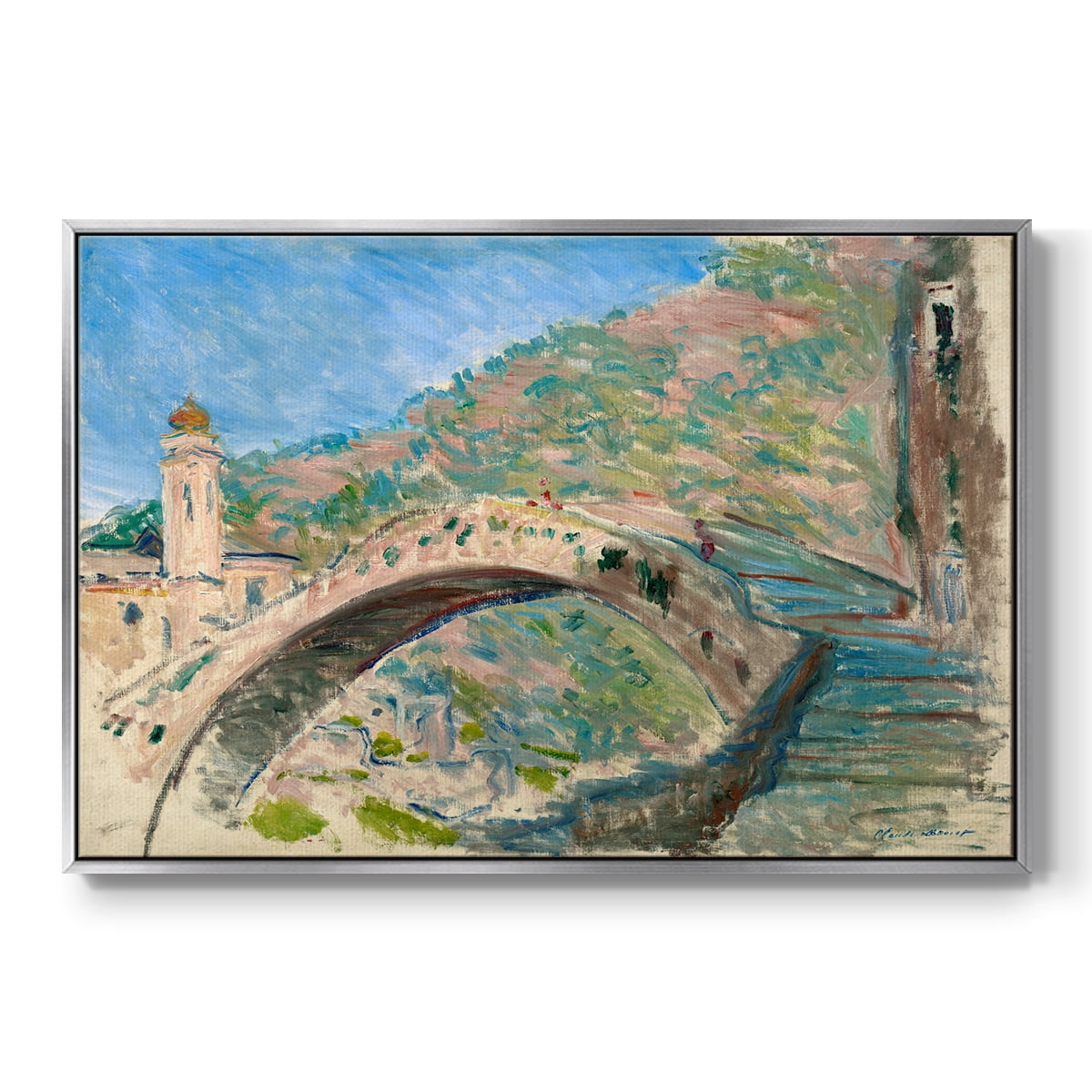 Vintage Landscape-CLIV By Wexford Home Framed in Silver Wood Gallery Wrapped Canvas 25 in. x 37 in.