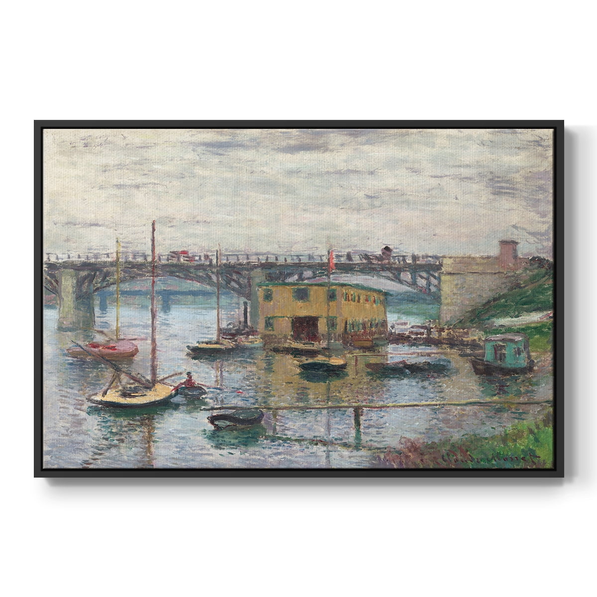 Vintage Landscape-CLV By Wexford Home Framed in Black Wood Gallery Wrapped Canvas 27 in. x 41 in.