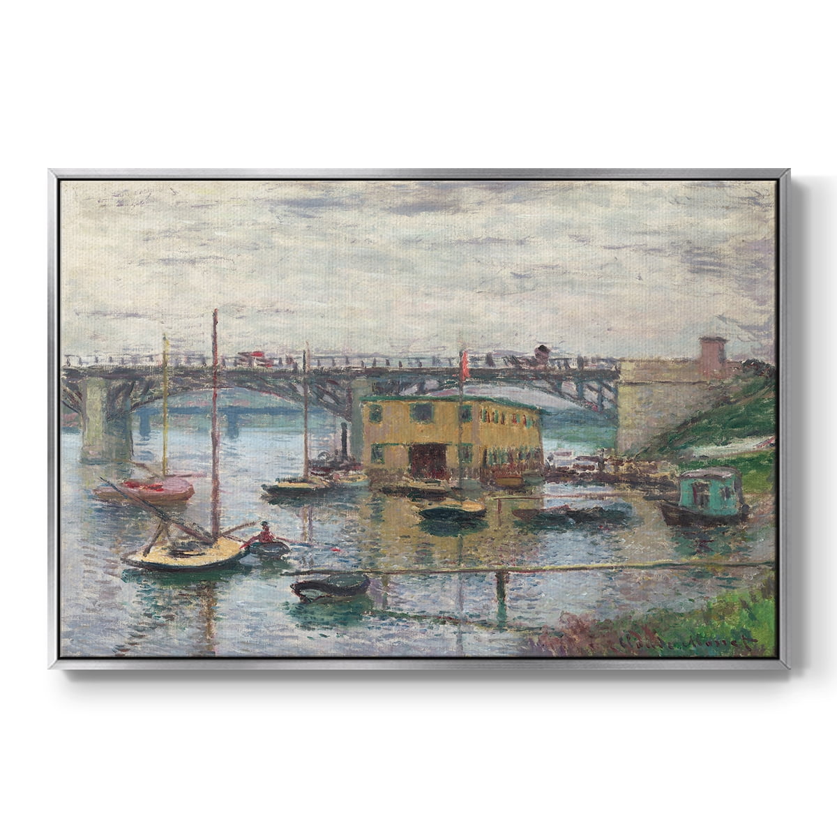 Vintage Landscape-CLV By Wexford Home Framed in Silver Wood Gallery Wrapped Canvas 17 in. x 25 in.