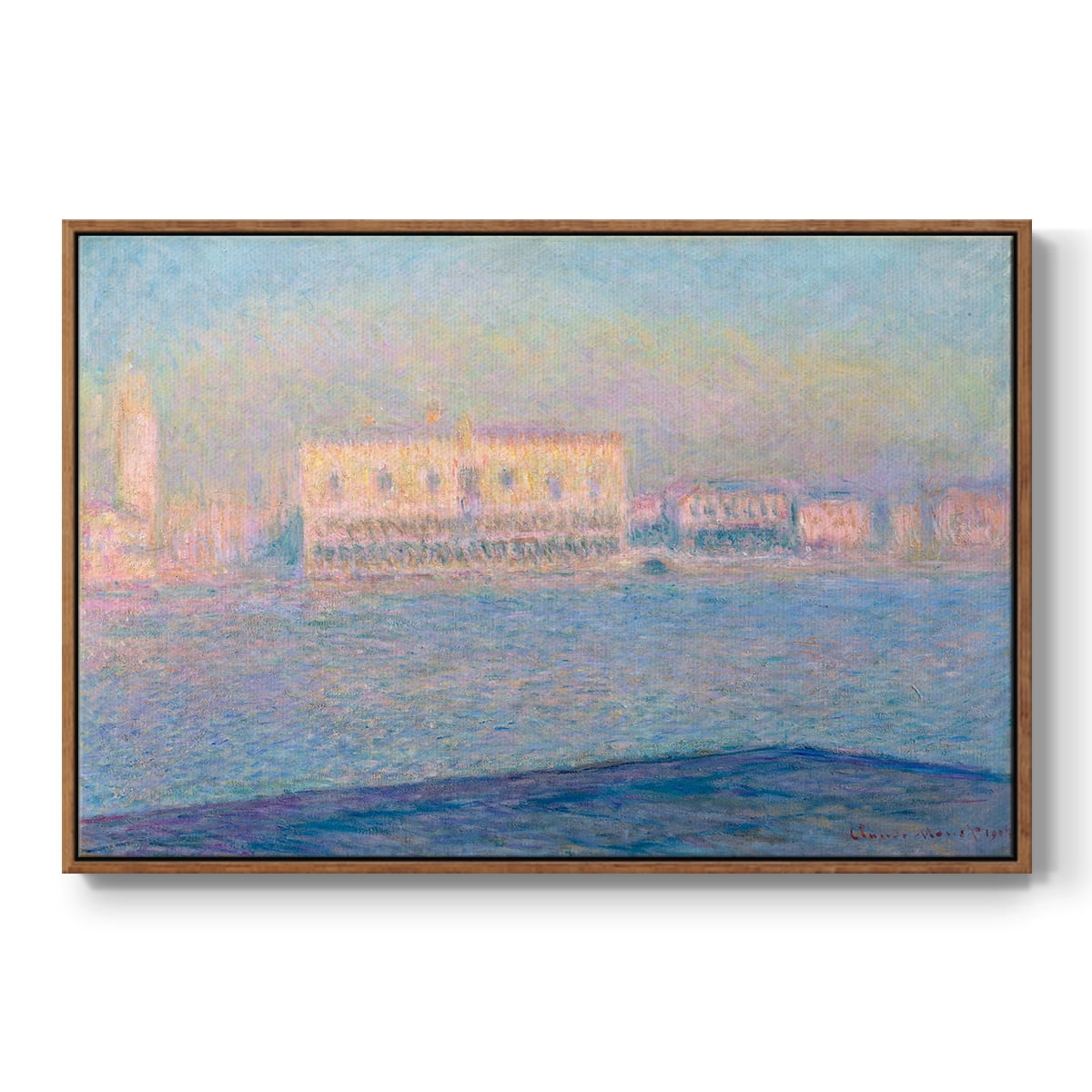 Vintage Landscape-CLVI By Wexford Home Framed in Walnut Wood Gallery Wrapped Canvas 27 in. x 41 in.