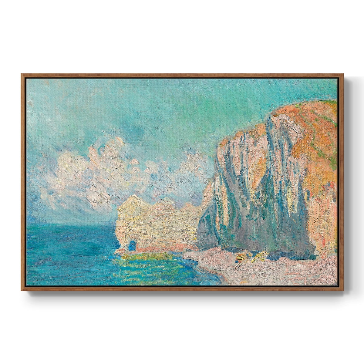 Vintage Landscape-CLVII By Wexford Home Framed in Walnut Wood Gallery Wrapped Canvas 25 in. x 37 in.