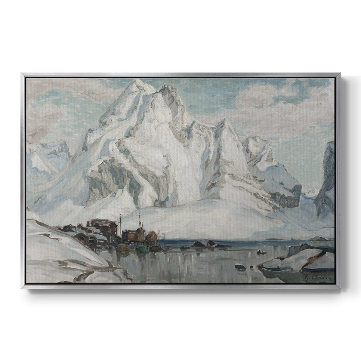 Vintage Landscape-CLX By Wexford Home Framed in Silver Wood Gallery Wrapped Canvas 17 in. x 25 in.