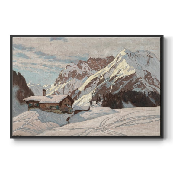 Vintage Landscape-CLXIII By Wexford Home Framed in Black Wood Gallery Wrapped Canvas 27 in. x 41 in.