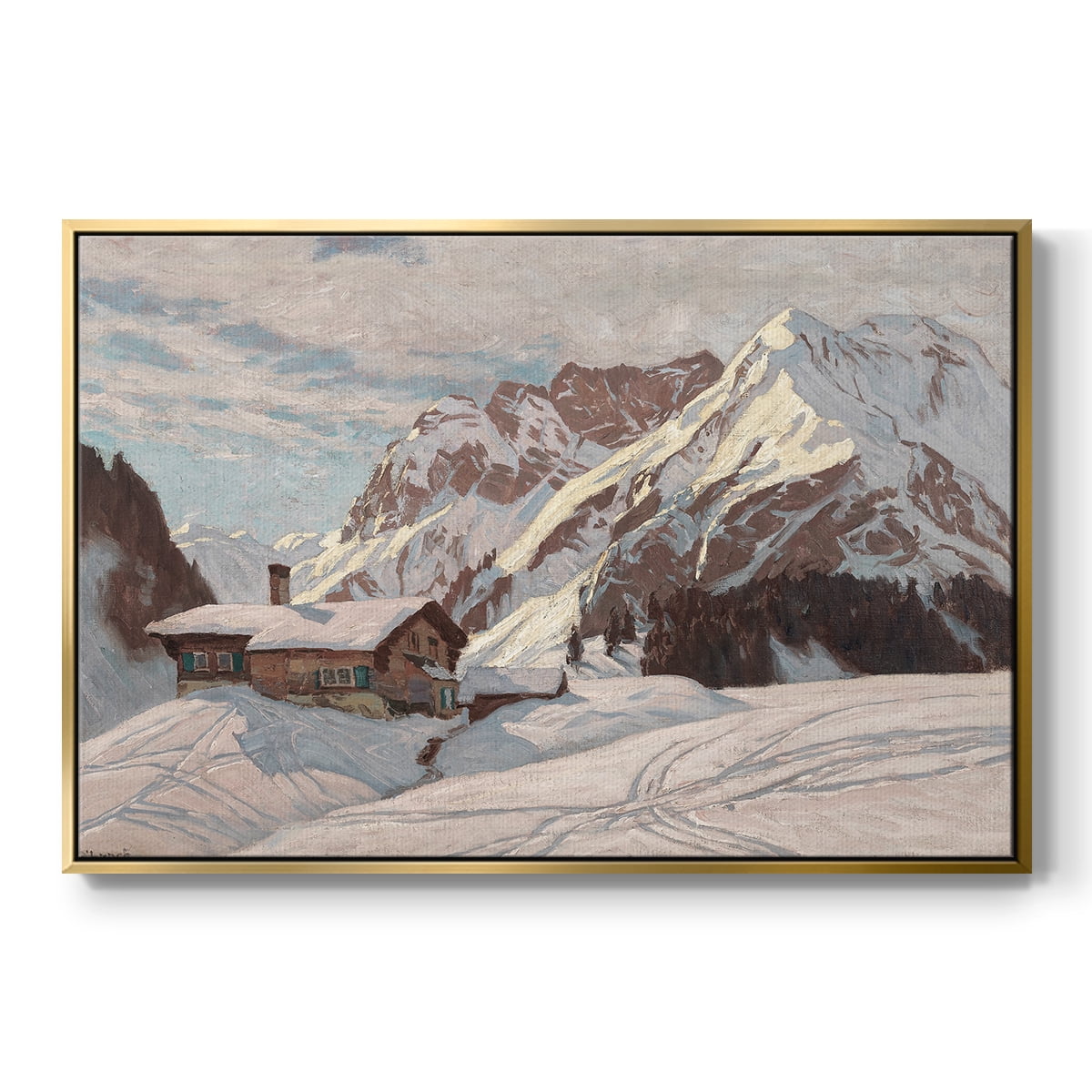 Vintage Landscape-CLXIII By Wexford Home Framed in Gold Wood Gallery Wrapped Canvas 17 in. x 25 in.
