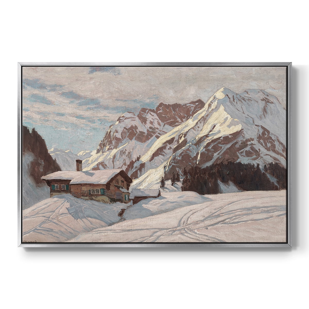Vintage Landscape-CLXIII By Wexford Home Framed in Silver Wood Gallery Wrapped Canvas 17 in. x 25 in.
