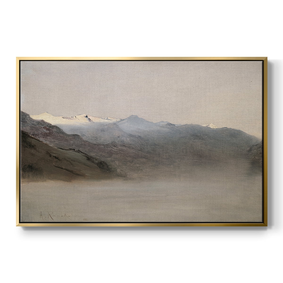 Vintage Landscape-CLXIV By Wexford Home Framed in Gold Wood Gallery Wrapped Canvas 25 in. x 37 in.