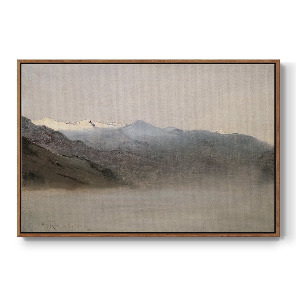 Vintage Landscape-CLXIV By Wexford Home Framed in Walnut Wood Gallery Wrapped Canvas 27 in. x 41 in.