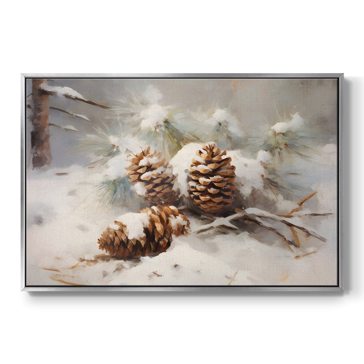 Vintage Landscape-CLXIX By Wexford Home Framed in Silver Wood Gallery Wrapped Canvas 17 in. x 25 in.