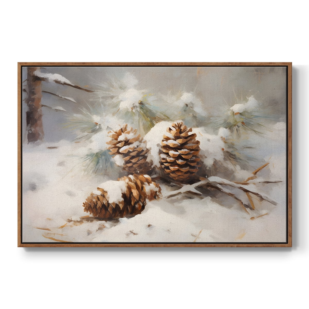 Vintage Landscape-CLXIX By Wexford Home Framed in Walnut Wood Gallery Wrapped Canvas 17 in. x 25 in.