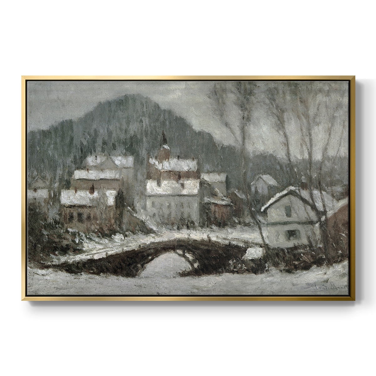 Vintage Landscape-CLXV By Wexford Home Framed in Gold Wood Gallery Wrapped Canvas 27 in. x 41 in.