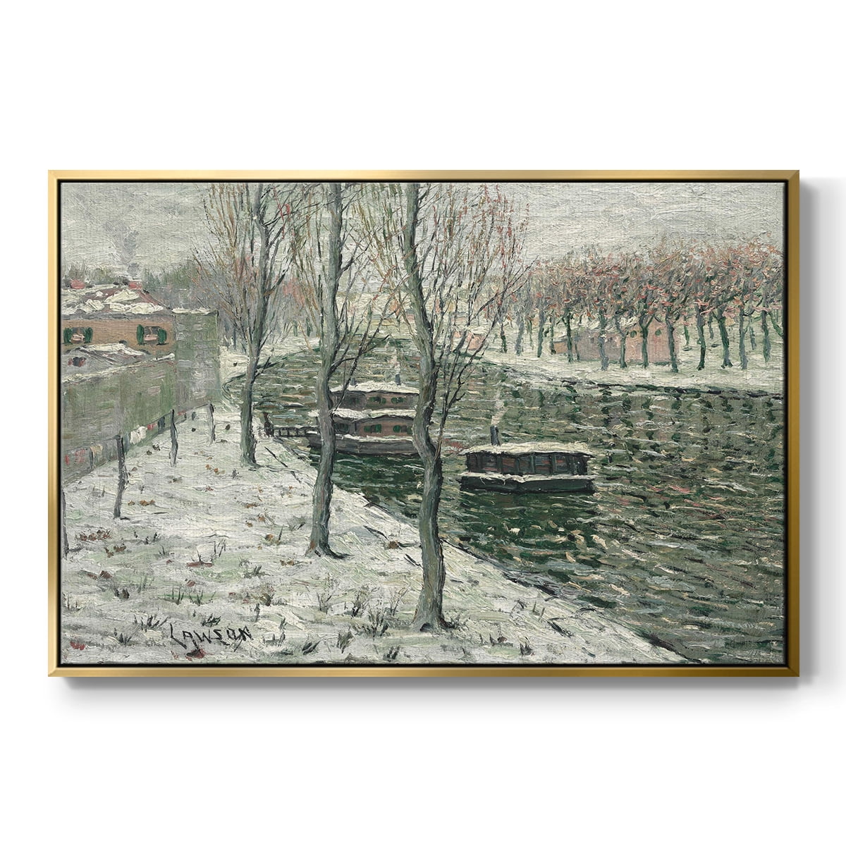 Vintage Landscape-CLXVI By Wexford Home Framed in Gold Wood Gallery Wrapped Canvas 17 in. x 25 in.