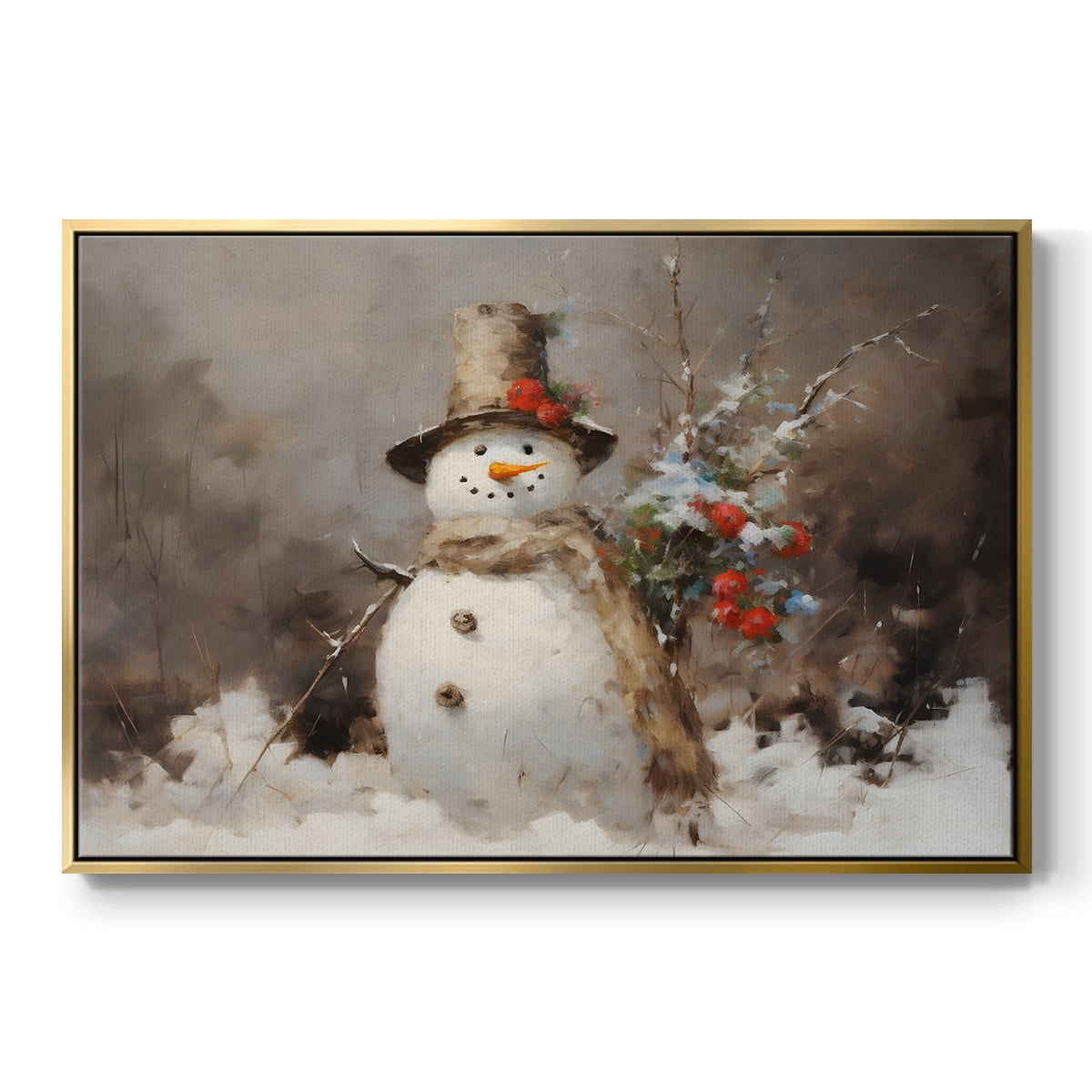 Vintage Landscape-CLXVII By Wexford Home Framed in Gold Wood Gallery Wrapped Canvas 27 in. x 41 in.