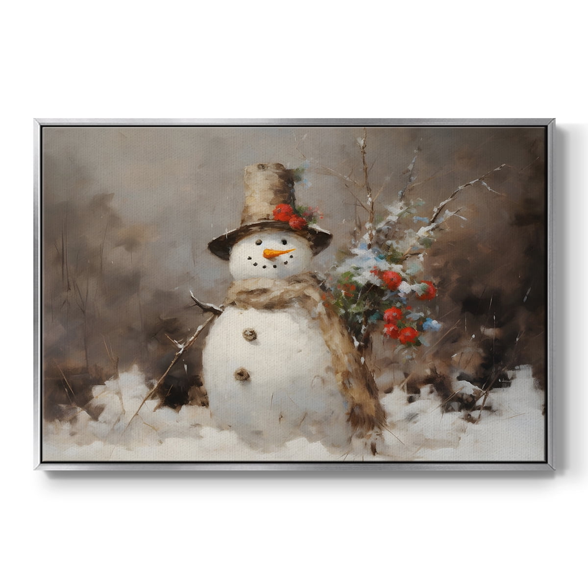 Vintage Landscape-CLXVII By Wexford Home Framed in Silver Wood Gallery Wrapped Canvas 17 in. x 25 in.