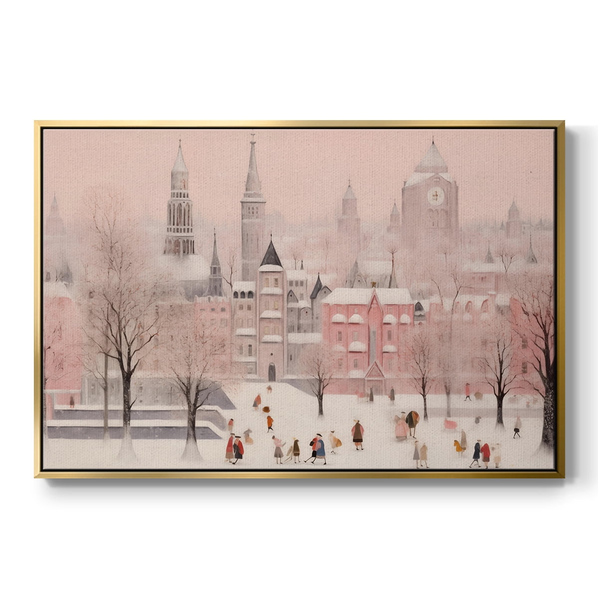 Vintage Landscape-CLXVIII By Wexford Home Framed in Gold Wood Gallery Wrapped Canvas 17 in. x 25 in.