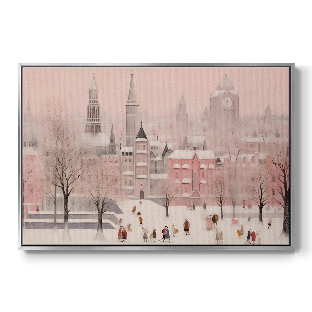 Vintage Landscape-CLXVIII By Wexford Home Framed in Silver Wood Gallery Wrapped Canvas 25 in. x 37 in.