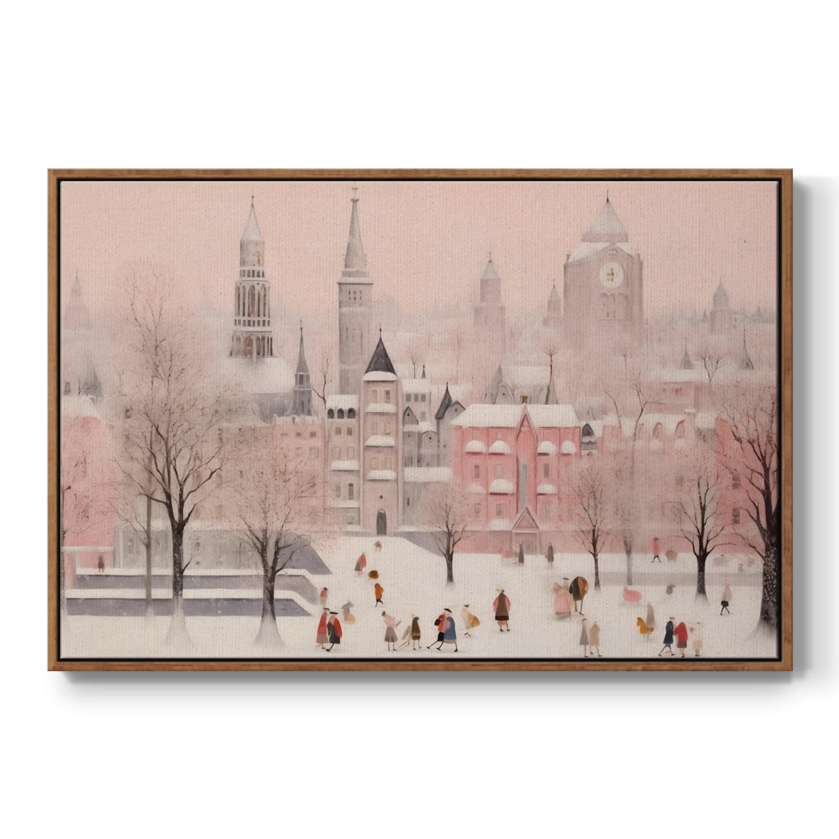 Vintage Landscape-CLXVIII By Wexford Home Framed in Walnut Wood Gallery Wrapped Canvas 17 in. x 25 in.