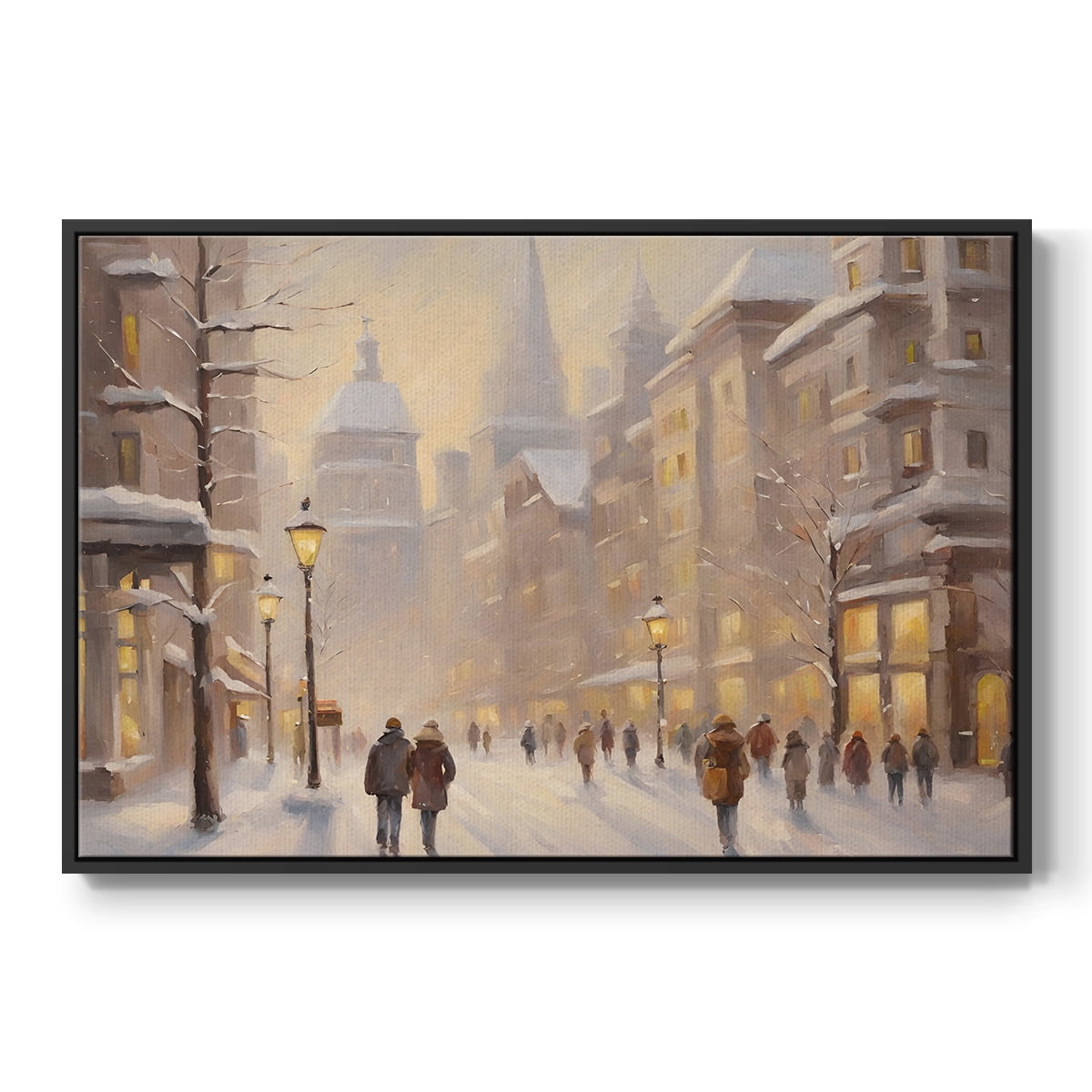 Vintage Landscape-CLXXIV By Wexford Home Framed in Black Wood Gallery Wrapped Canvas 27 in. x 41 in.