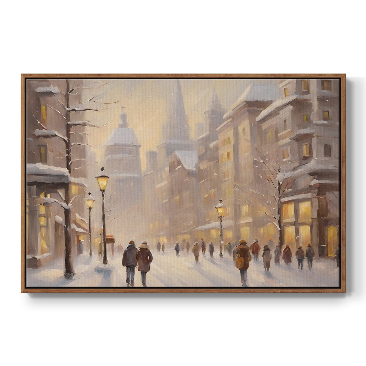 Vintage Landscape-CLXXIV By Wexford Home Framed in Walnut Wood Gallery Wrapped Canvas 27 in. x 41 in.