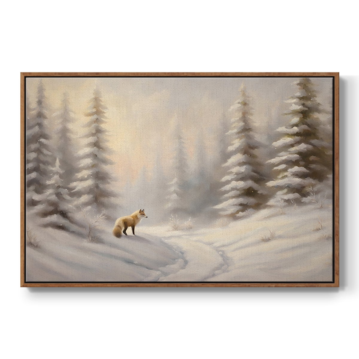 Vintage Landscape-CLXXV By Wexford Home Framed in Walnut Wood Gallery Wrapped Canvas 27 in. x 41 in.