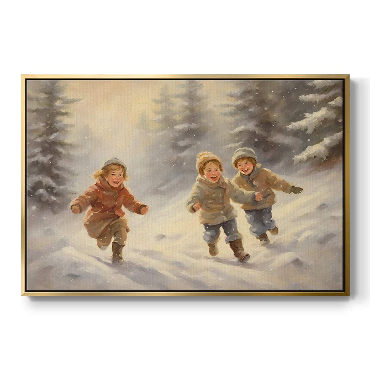 Vintage Landscape-CLXXVII By Wexford Home Framed in Gold Wood Gallery Wrapped Canvas 27 in. x 41 in.