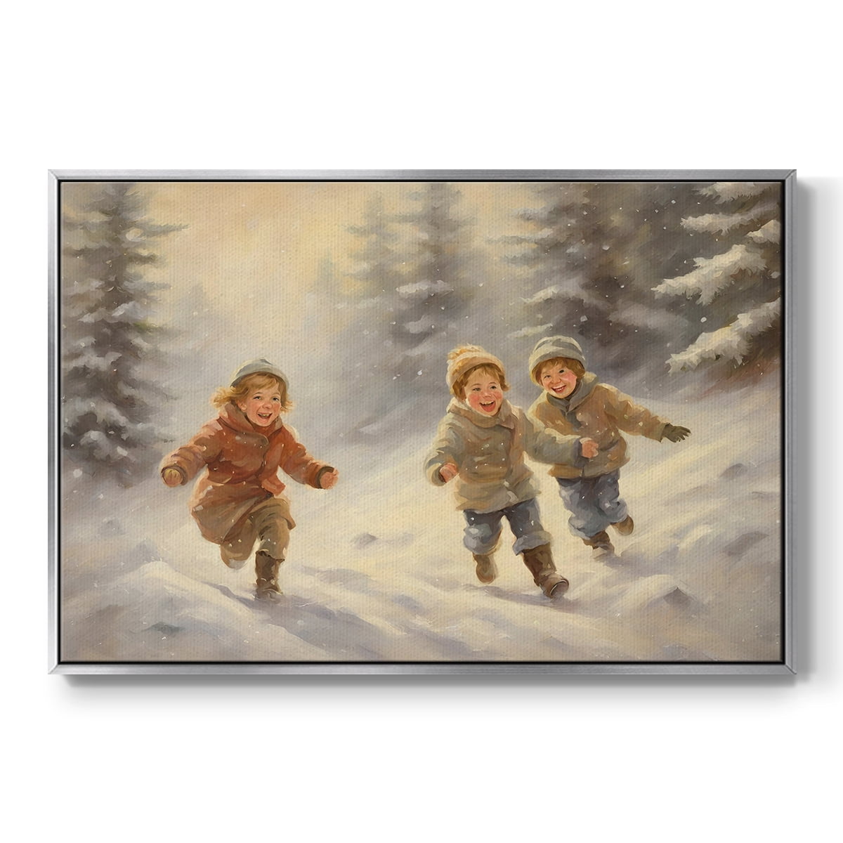 Vintage Landscape-CLXXVII By Wexford Home Framed in Silver Wood Gallery Wrapped Canvas 25 in. x 37 in.