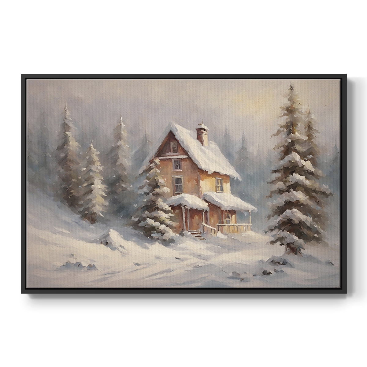 Vintage Landscape-CLXXVIII By Wexford Home Framed in Black Wood Gallery Wrapped Canvas 17 in. x 25 in.