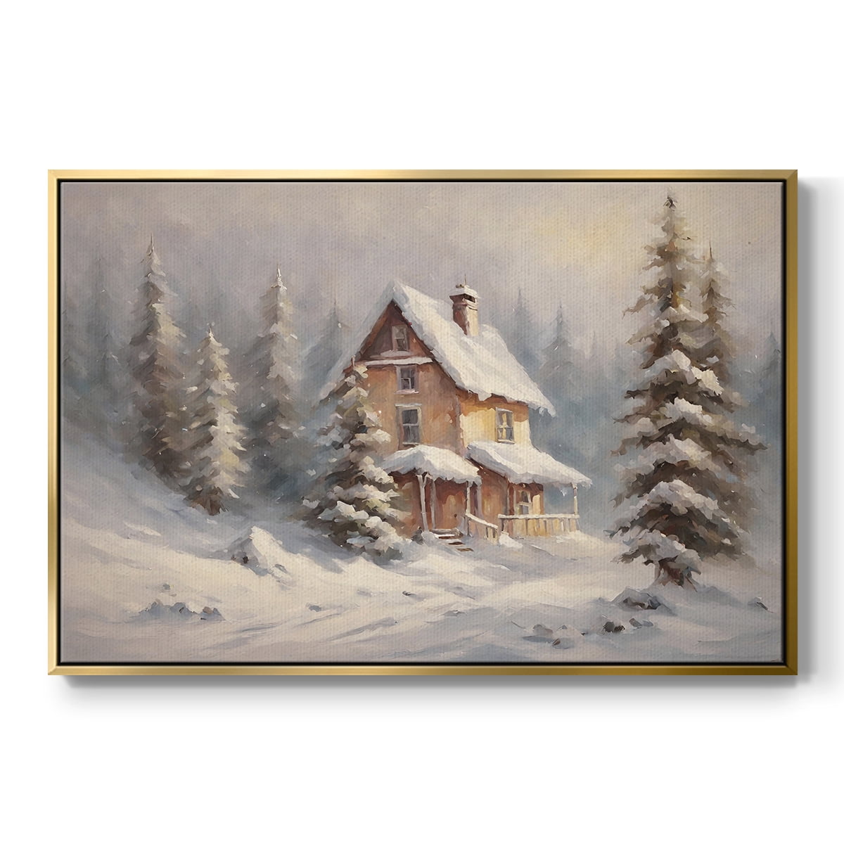 Vintage Landscape-CLXXVIII By Wexford Home Framed in Gold Wood Gallery Wrapped Canvas 25 in. x 37 in.