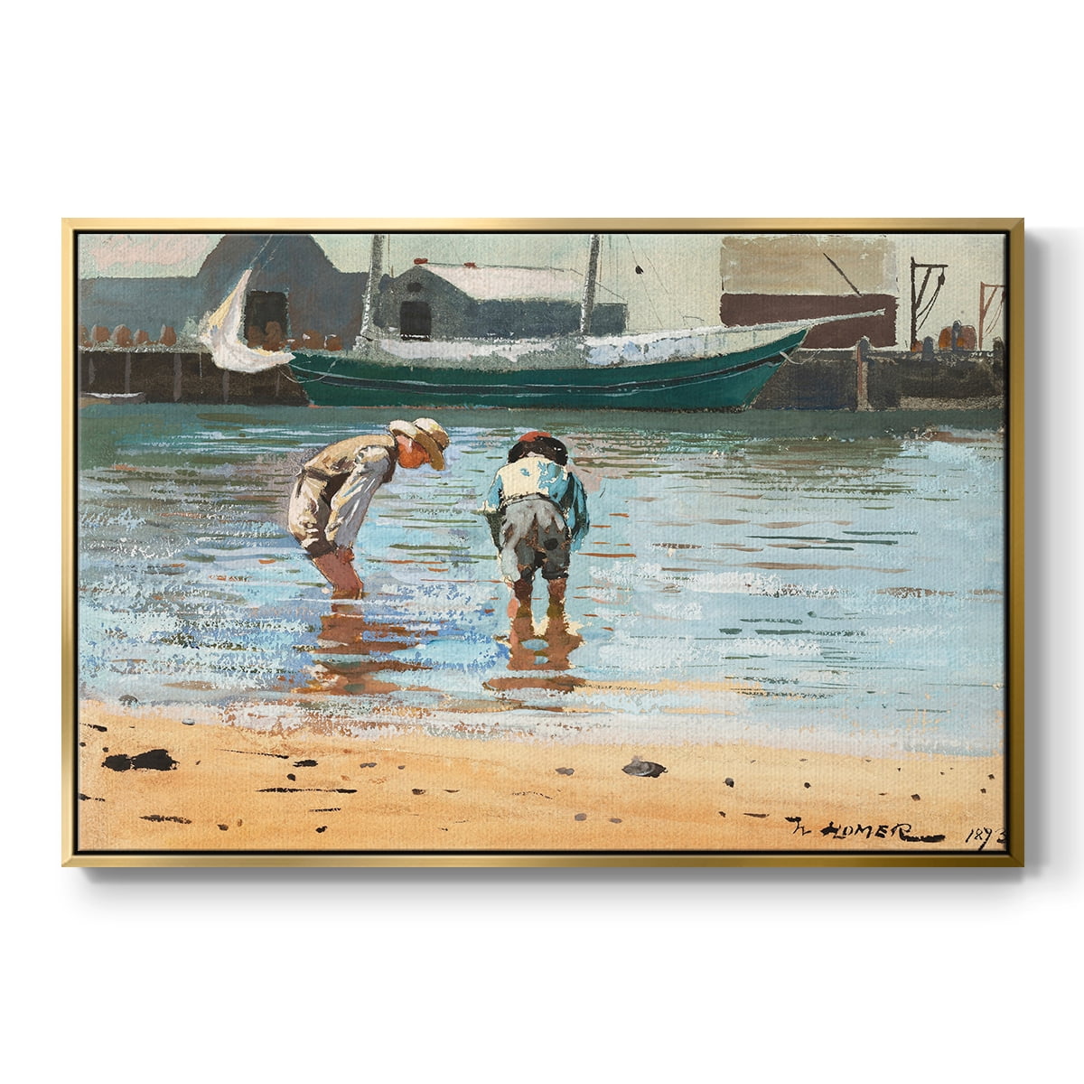 Vintage Landscape-CVII By Wexford Home Framed in Gold Wood Gallery Wrapped Canvas 25 in. x 37 in.