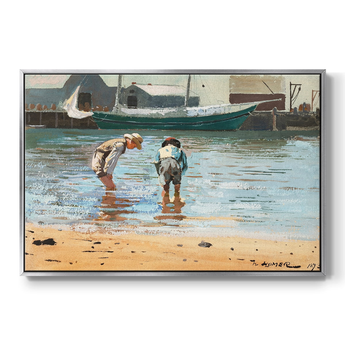 Vintage Landscape-CVII By Wexford Home Framed in Silver Wood Gallery Wrapped Canvas 27 in. x 41 in.