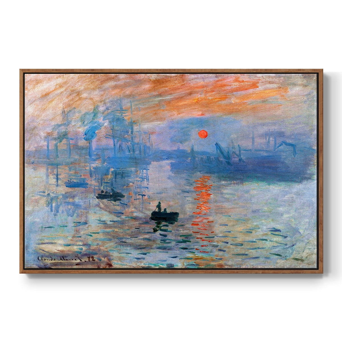 Vintage Landscape-CVIII By Wexford Home Framed in Walnut Wood Gallery Wrapped Canvas 25 in. x 37 in.