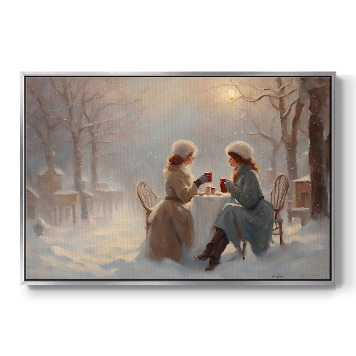 Vintage Landscape-CXC By Wexford Home Framed in Silver Wood Gallery Wrapped Canvas 27 in. x 41 in.