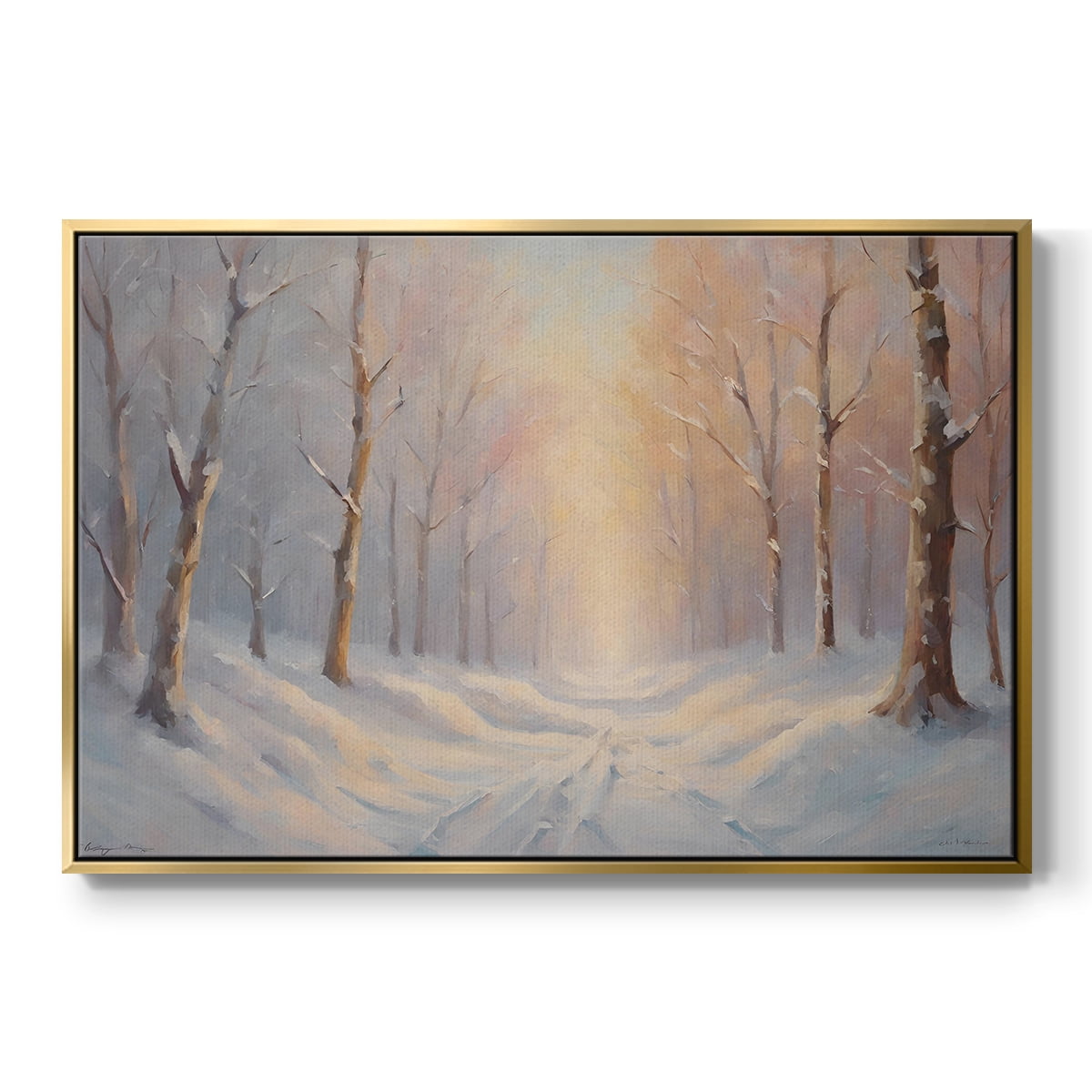 Vintage Landscape-CXCI By Wexford Home Framed in Gold Wood Gallery Wrapped Canvas 27 in. x 41 in.