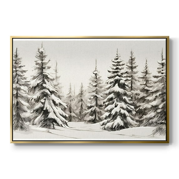 Vintage Landscape-CXCII By Wexford Home Framed in Gold Wood Gallery Wrapped Canvas 25 in. x 37 in.