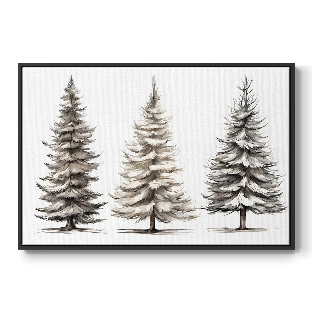 Vintage Landscape-CXCIV By Wexford Home Framed in Black Wood Gallery Wrapped Canvas 17 in. x 25 in.