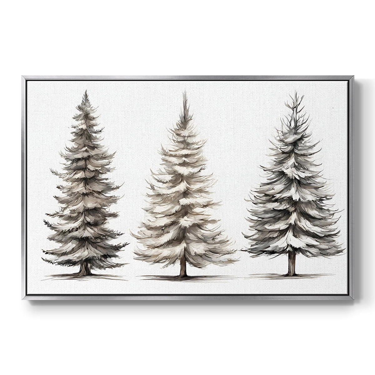 Vintage Landscape-CXCIV By Wexford Home Framed in Silver Wood Gallery Wrapped Canvas 27 in. x 41 in.