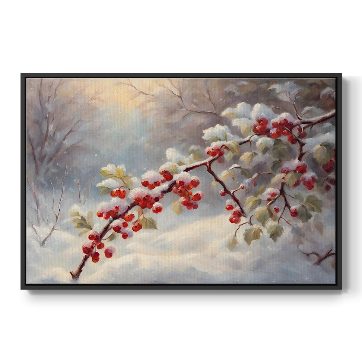 Vintage Landscape-CXCIX By Wexford Home Framed in Black Wood Gallery Wrapped Canvas 27 in. x 41 in.