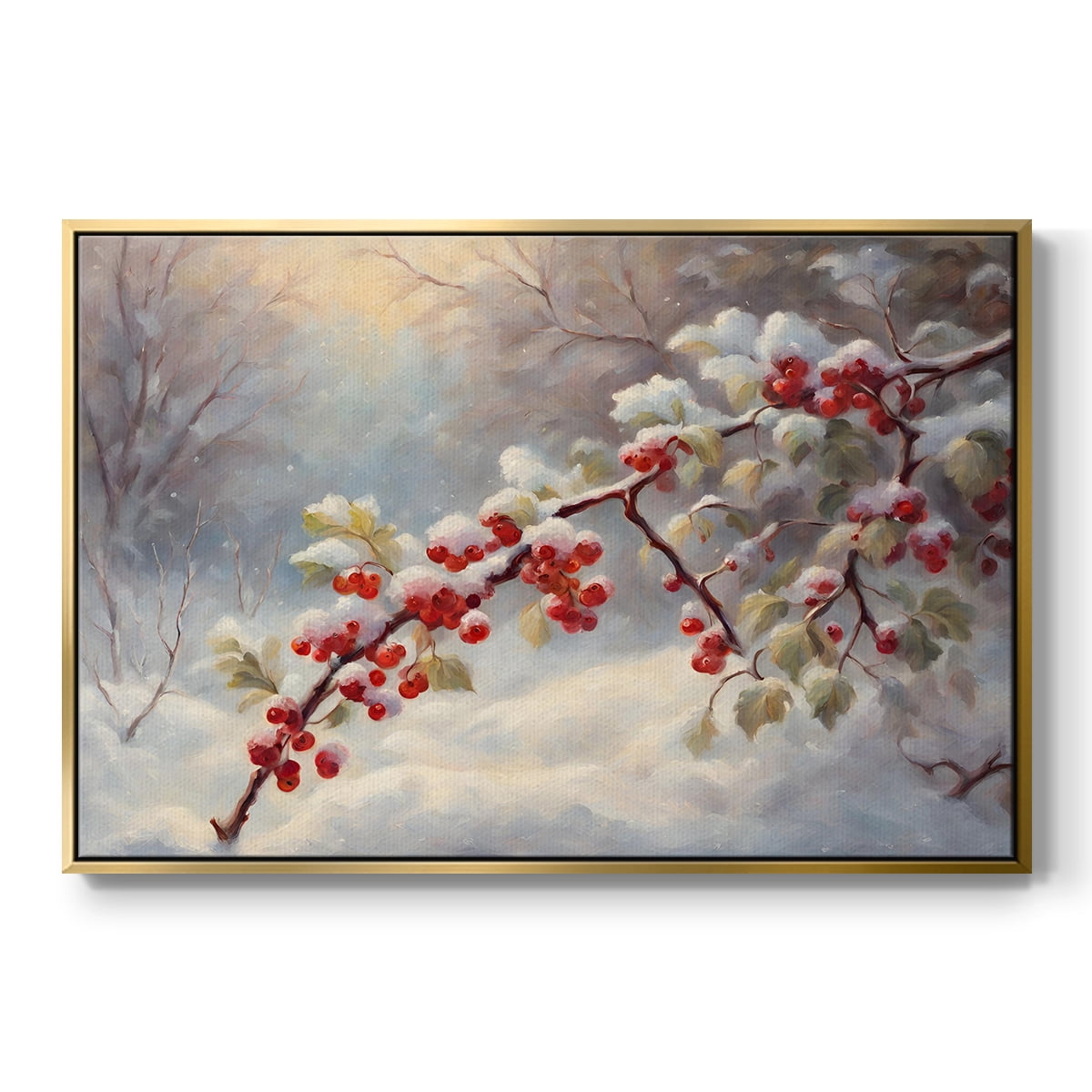 Vintage Landscape-CXCIX By Wexford Home Framed in Gold Wood Gallery Wrapped Canvas 27 in. x 41 in.